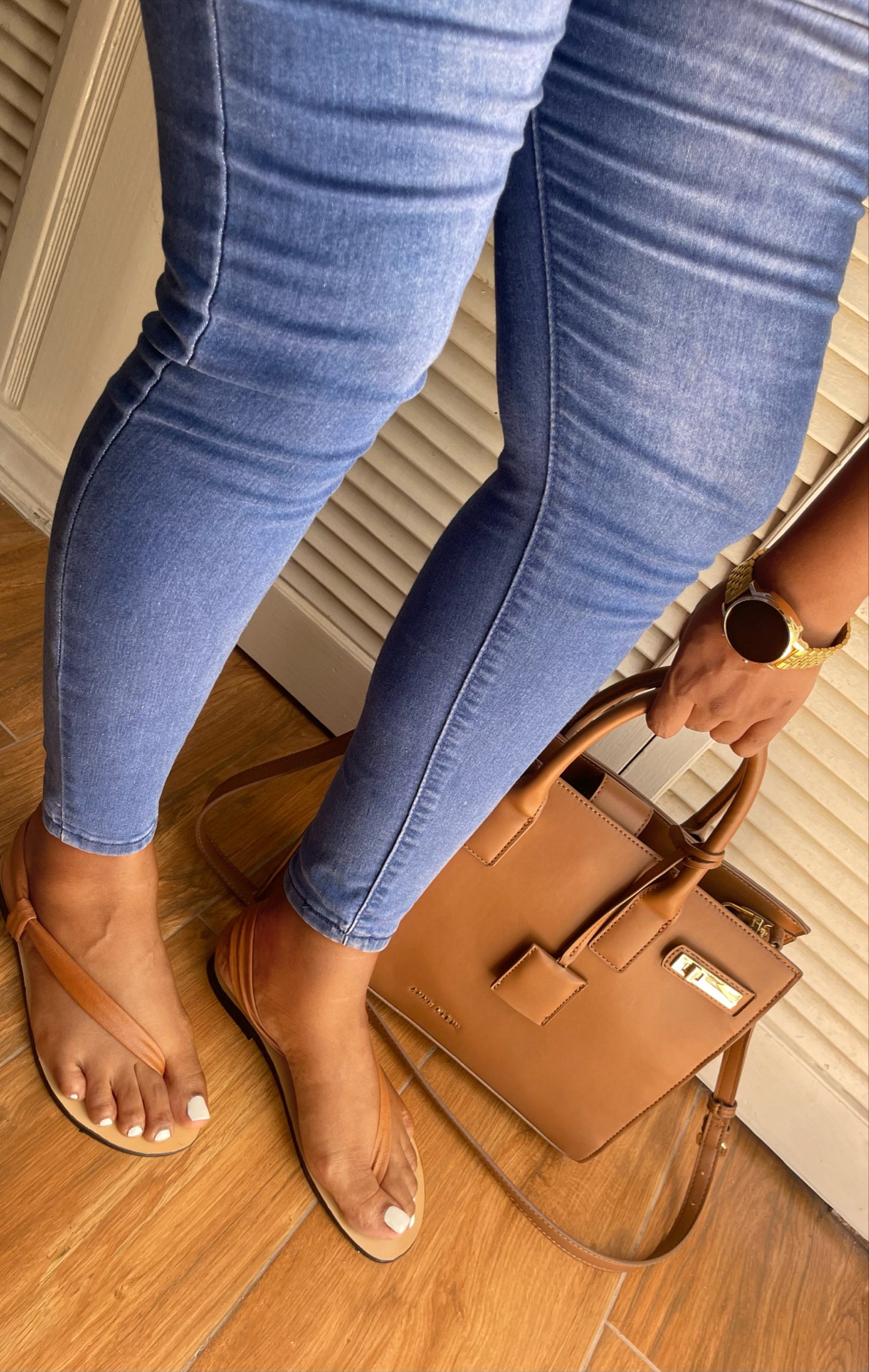Preorder Brown One Strap Sandals