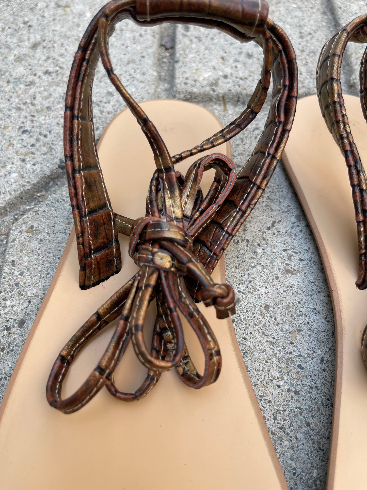 Preorder Brown Snake Skin Print Spiral Rose w String