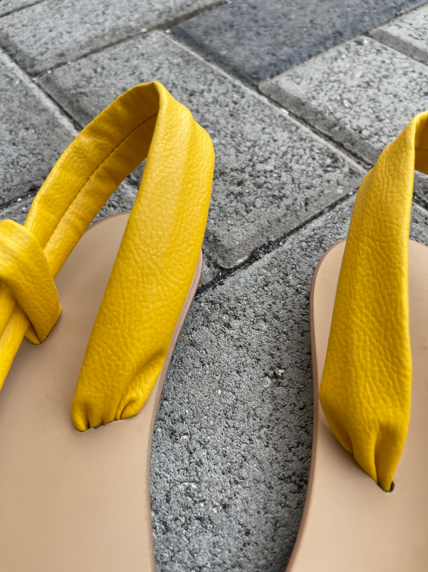 Preorder Canary Yellow One Strap Sandals