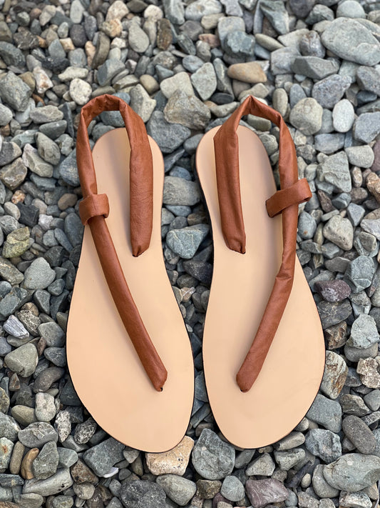 Preorder Brown One Strap Sandals