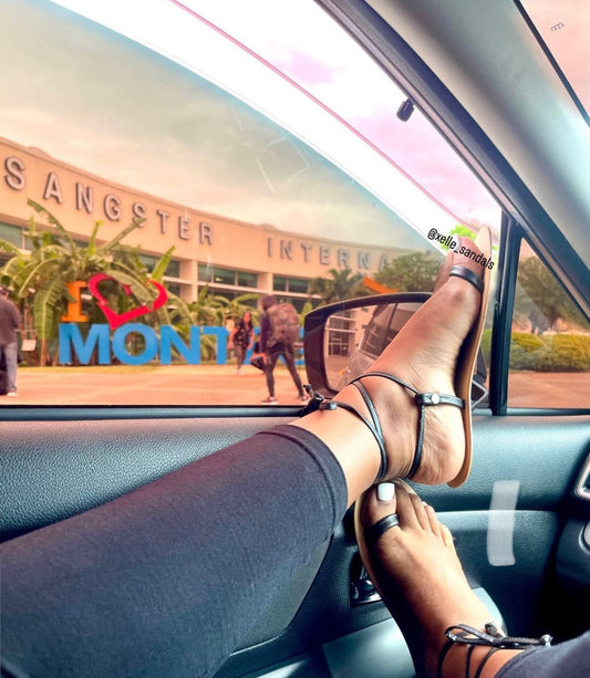 Preorder Black Halo Sandals
