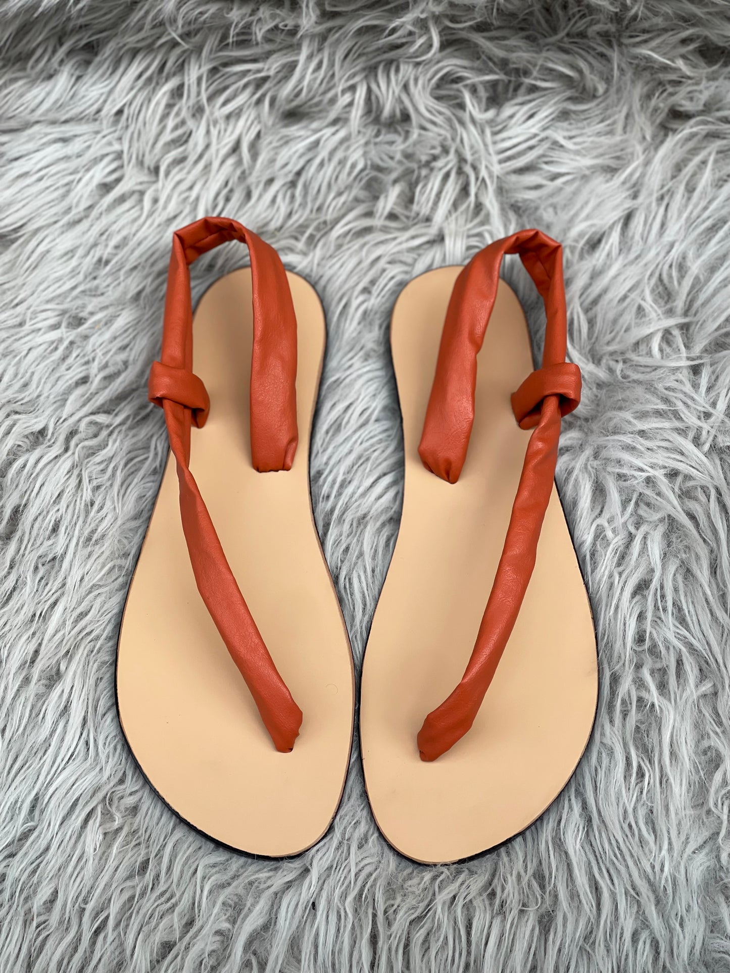 Preorder Burnt Orange One Strap Sandals