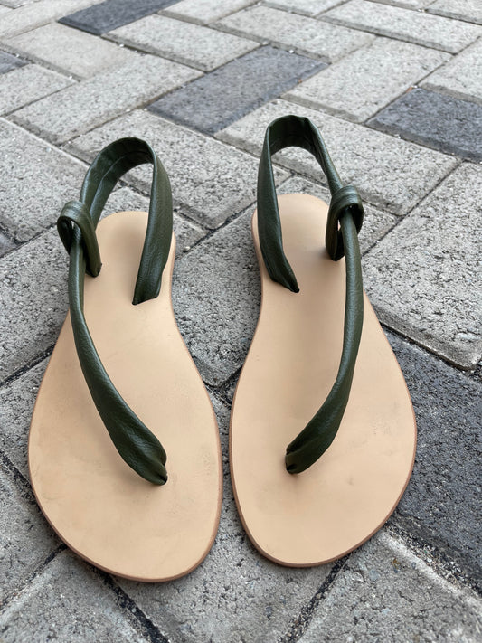 Preorder Dark Olive Green One Strap Sandals